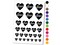 Love Script in Heart Temporary Tattoo Water Resistant Fake Body Art Set Collection